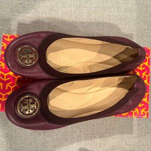 Tory Burch Plum Ballet Flats Size 7